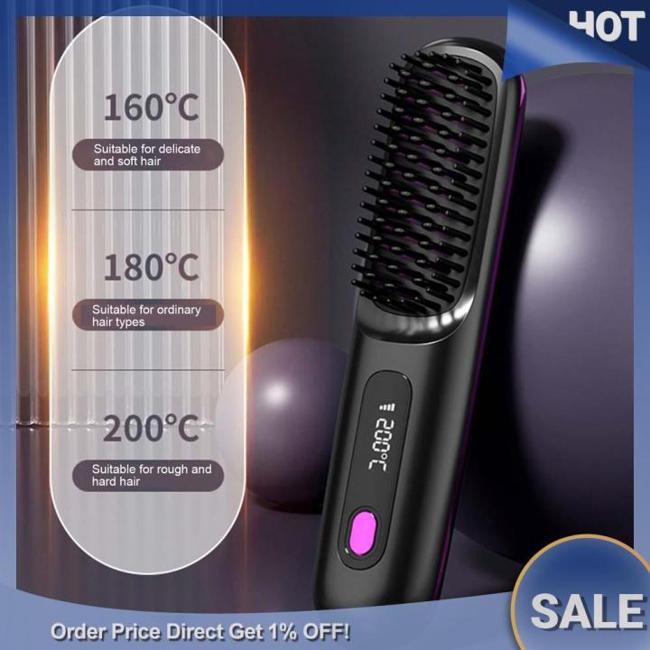 Insta Magic Hair Straightening Brush with LED Display | Groupon Insta Magic Hair Straightening Brush with LED Display | Groupon