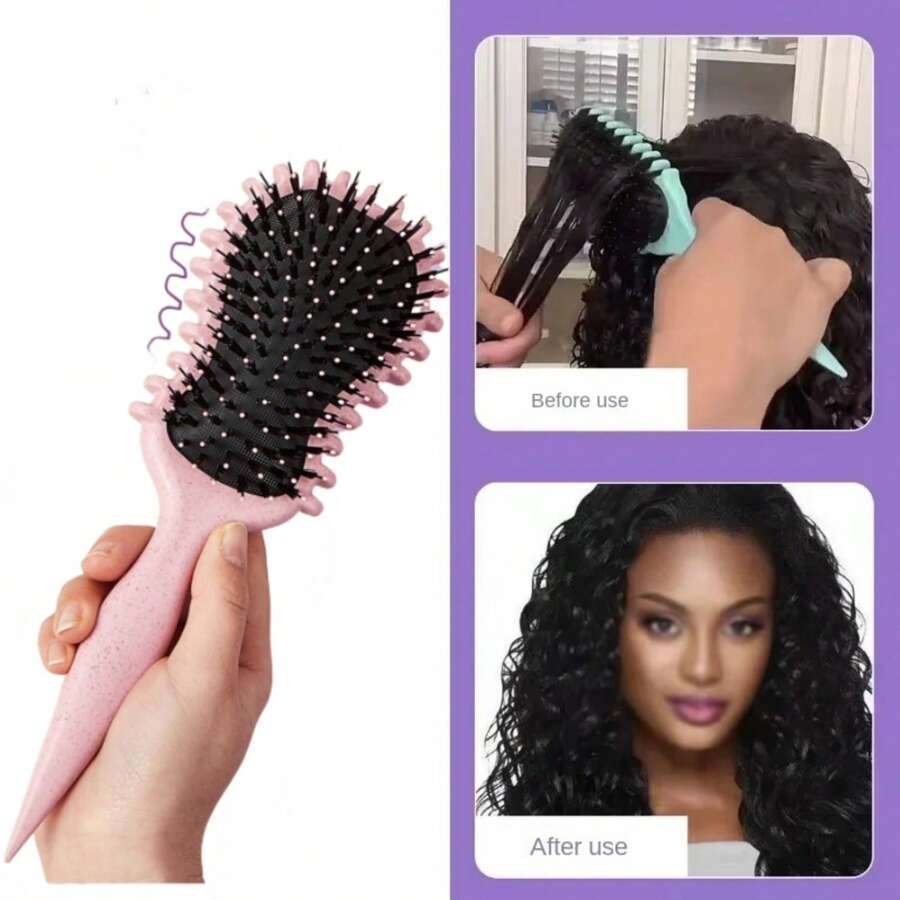 Women's Hair Comb Hollow Shaped Curly Hair Comb Multi Functional Scalp ...