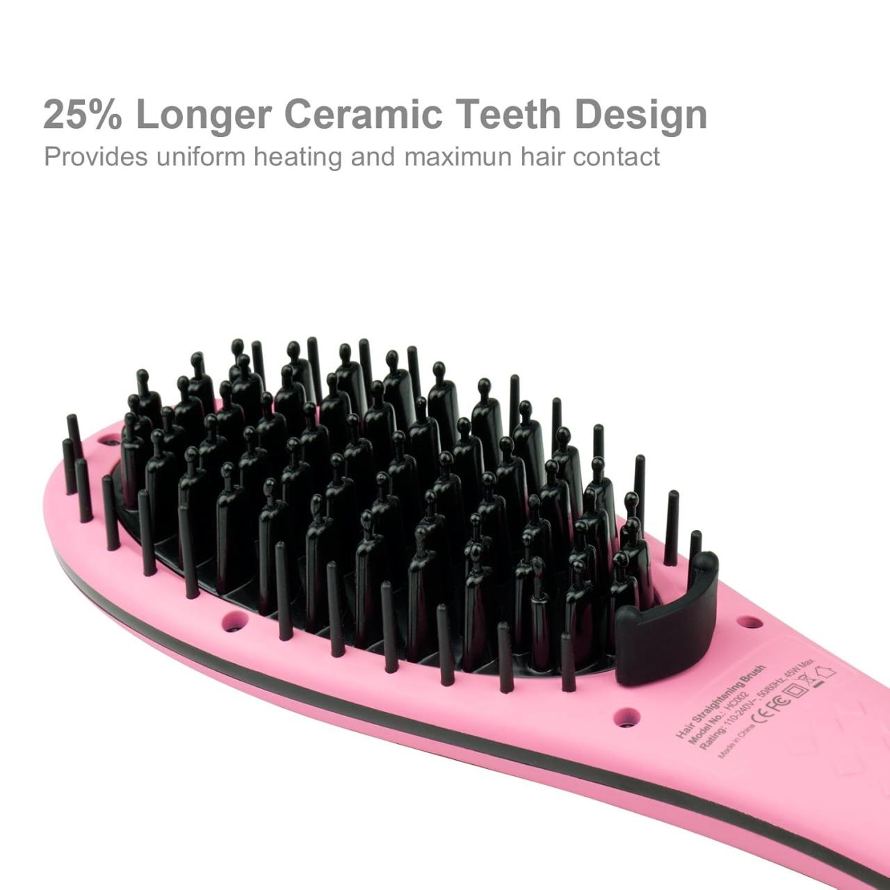 Product - Ceramic Hair Straightening Brush - Nosh Gadgets