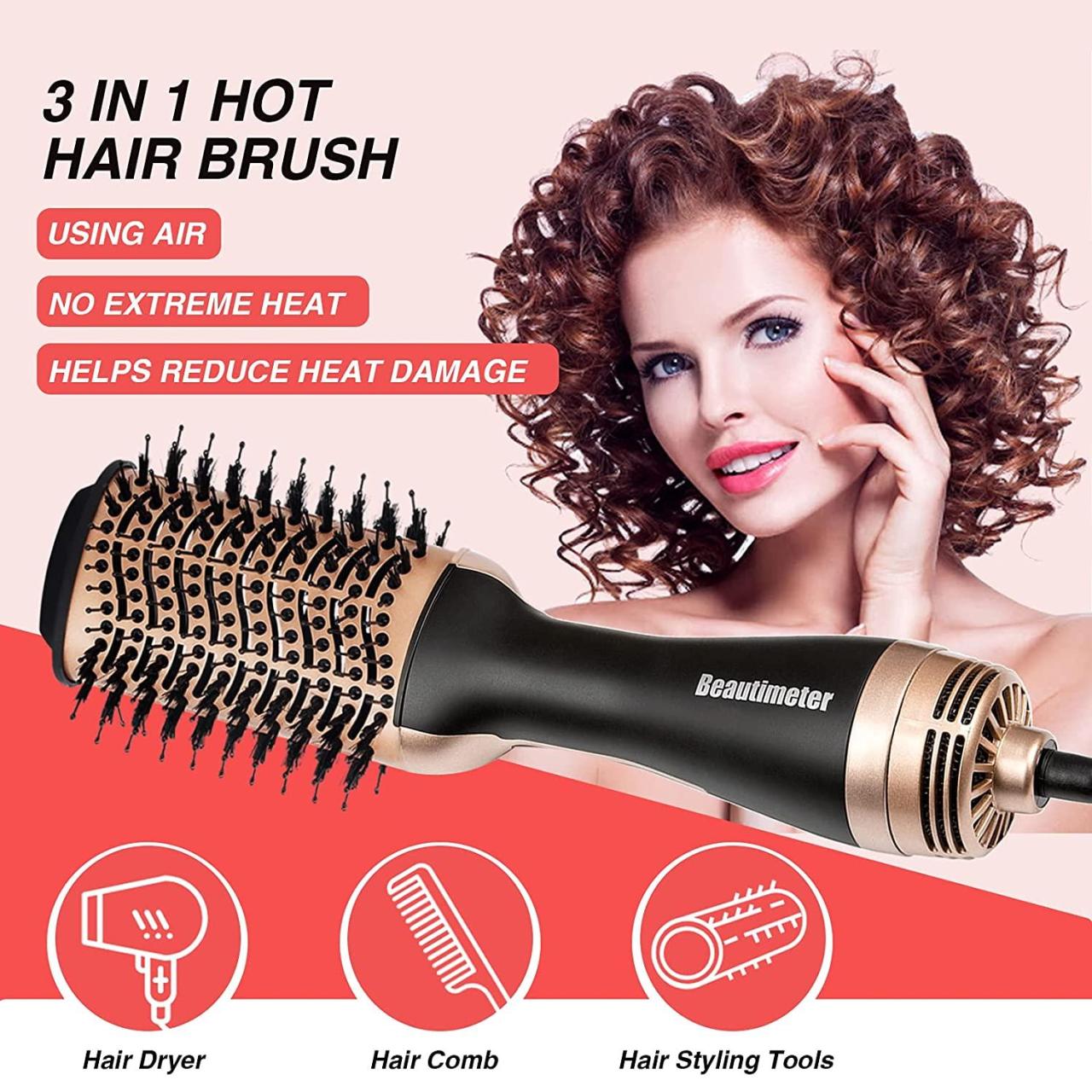 Build-in Battery Massage Air Cushion Hair Brush Hair Straightener Brush ...