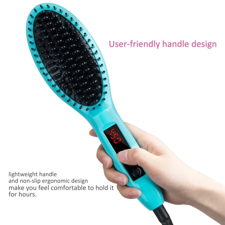 Ceramic Straightening Brush | Straigh and Smooth | Nylon Bristles ...