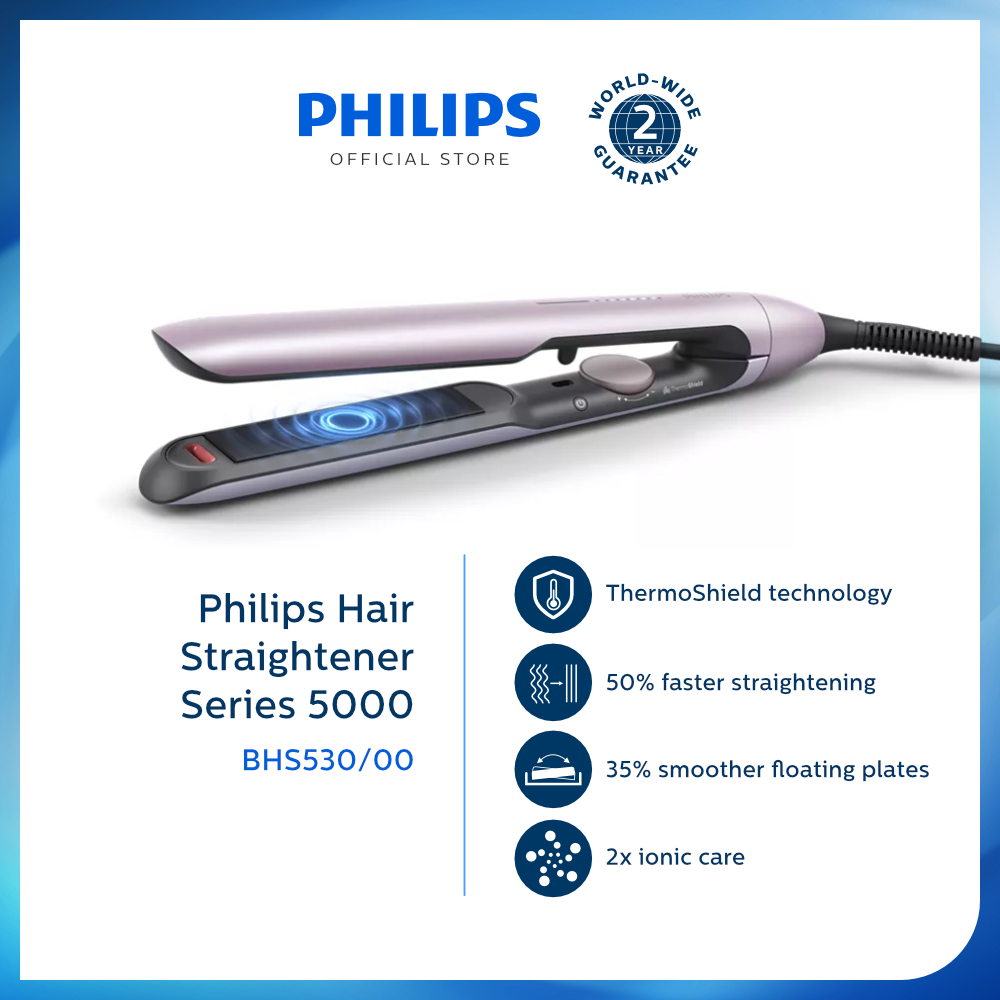Philips Hair Straightener Series 5000 BHS530/00 ThermoShield Technology ... Philips Hair Straightener Series 5000 BHS530/00 ThermoShield Technology ...