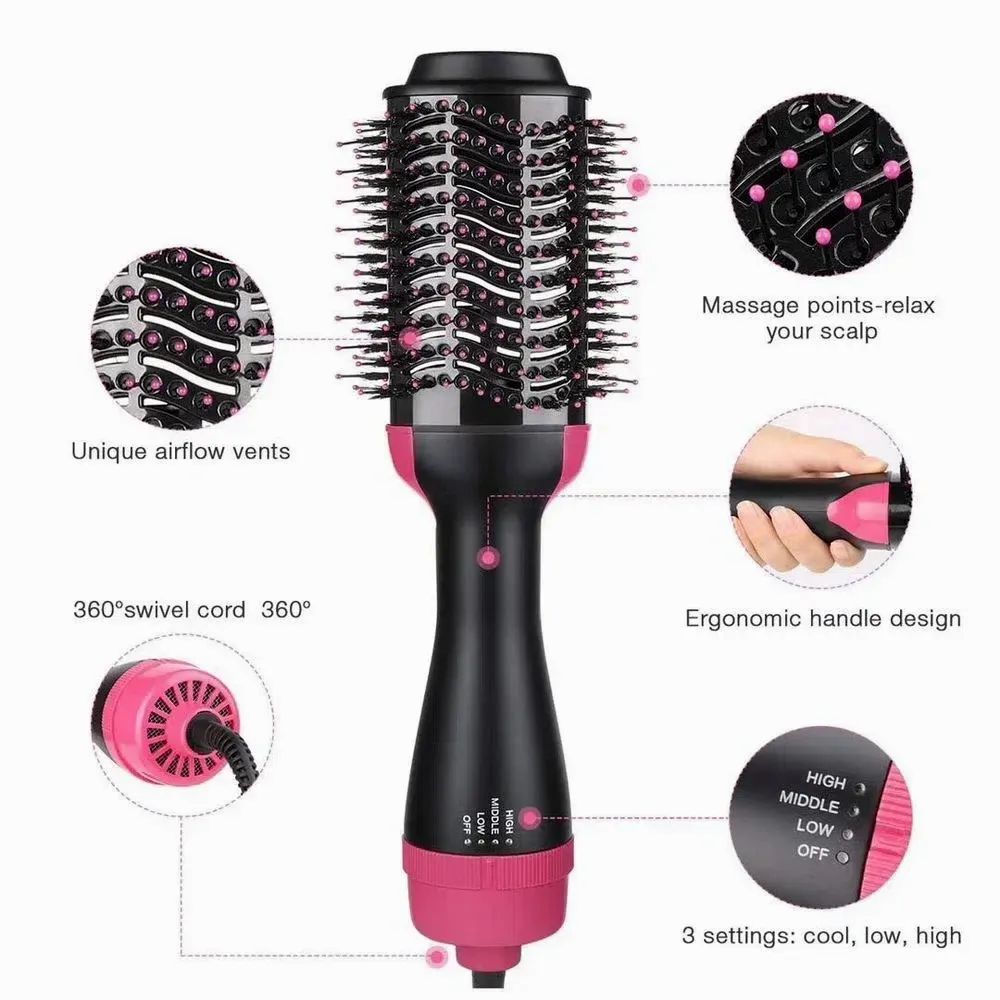 MA Enterprises Round Hot Air Brush, For To comb and straighten Hair at ...