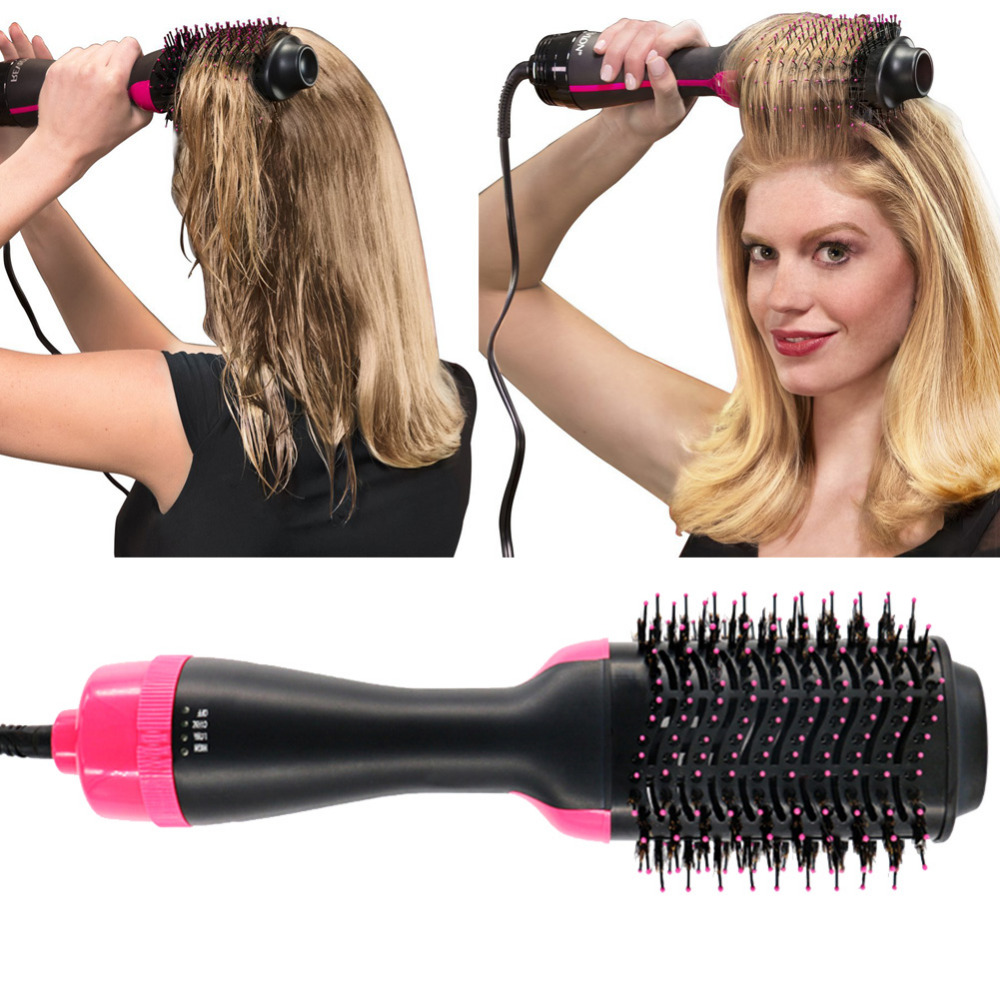 2 In 1 Hair Dryer Brush Automatic Rotating Roller Hot Air Styler ...
