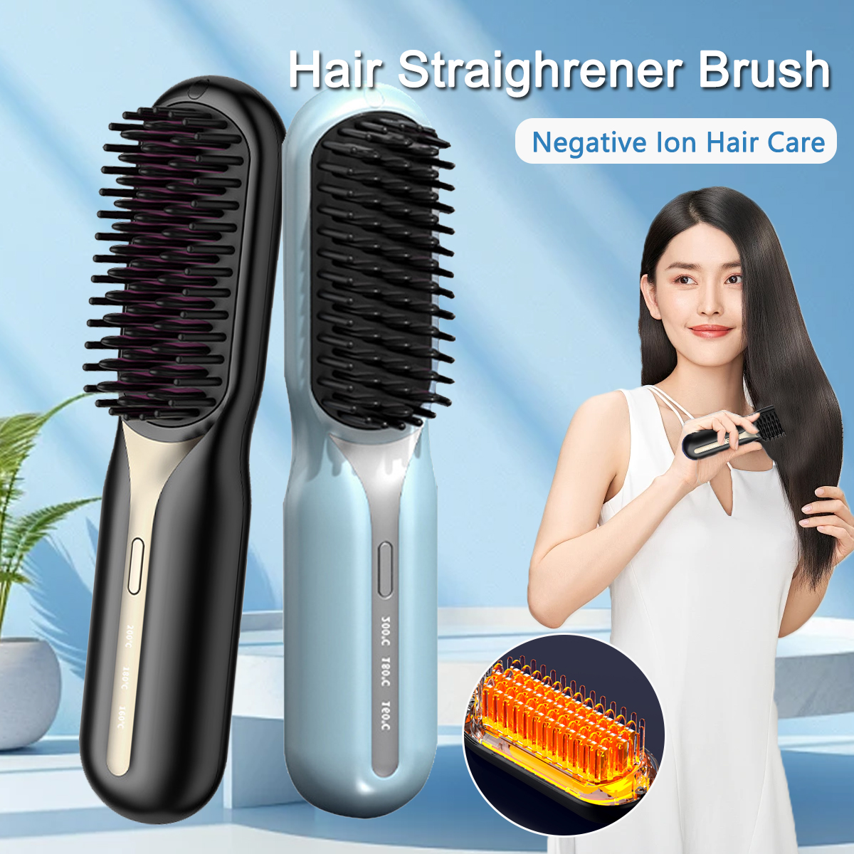 Fast-Acting Straightener Brush