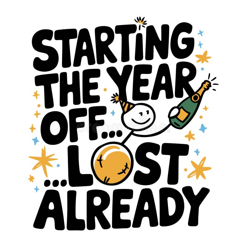 A Cheerful Character Holding a Champagne Bottle with Text Stock Vector ... A Cheerful Character Holding a Champagne Bottle with Text Stock Vector ...