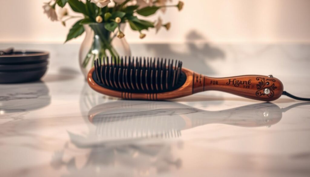 polished hair brush