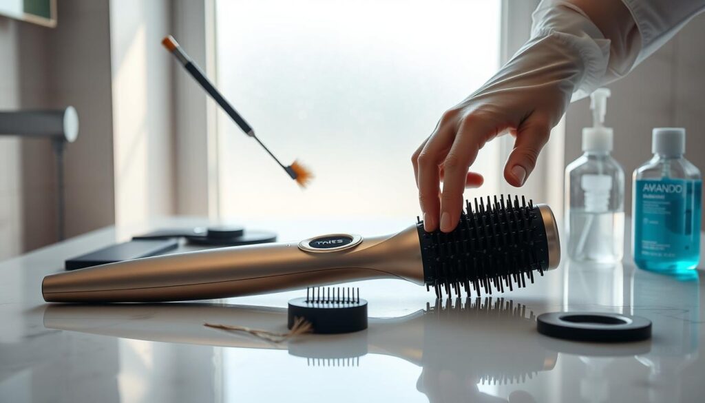 automatic hairbrush maintenance