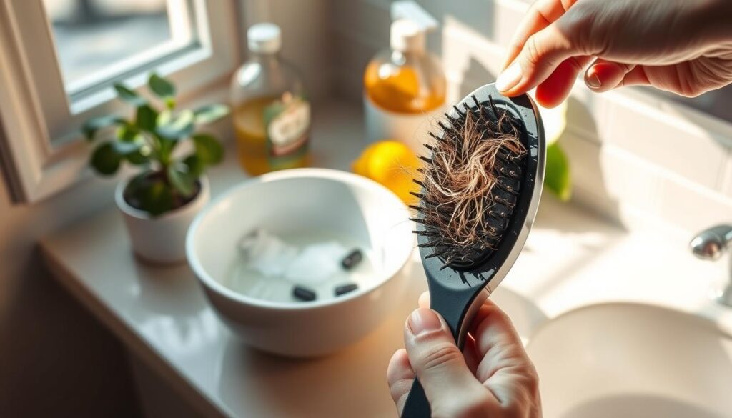 best way to clean hair brush