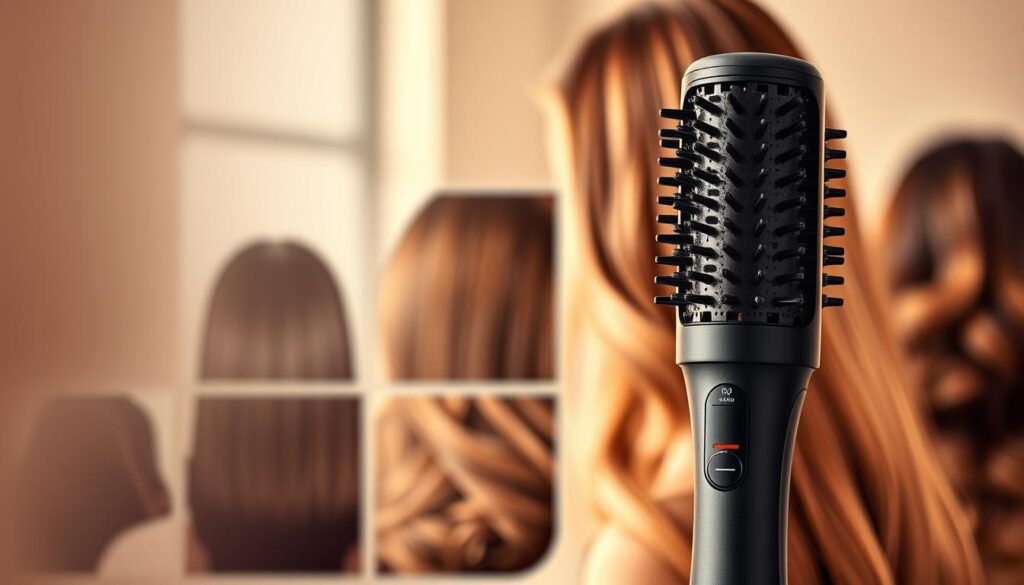 convenient hair brush with intuitive controls